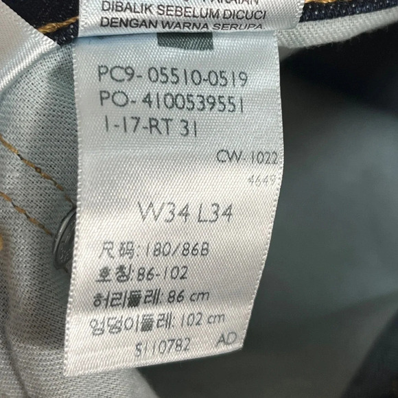 NEW Levi’s 510 Dark Wash 34 x 34 - Picture 10 of 11